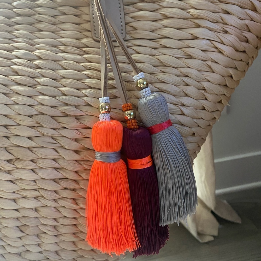 Large Riviera Straw India Hicks Tote Bag - Picture 3 of 6